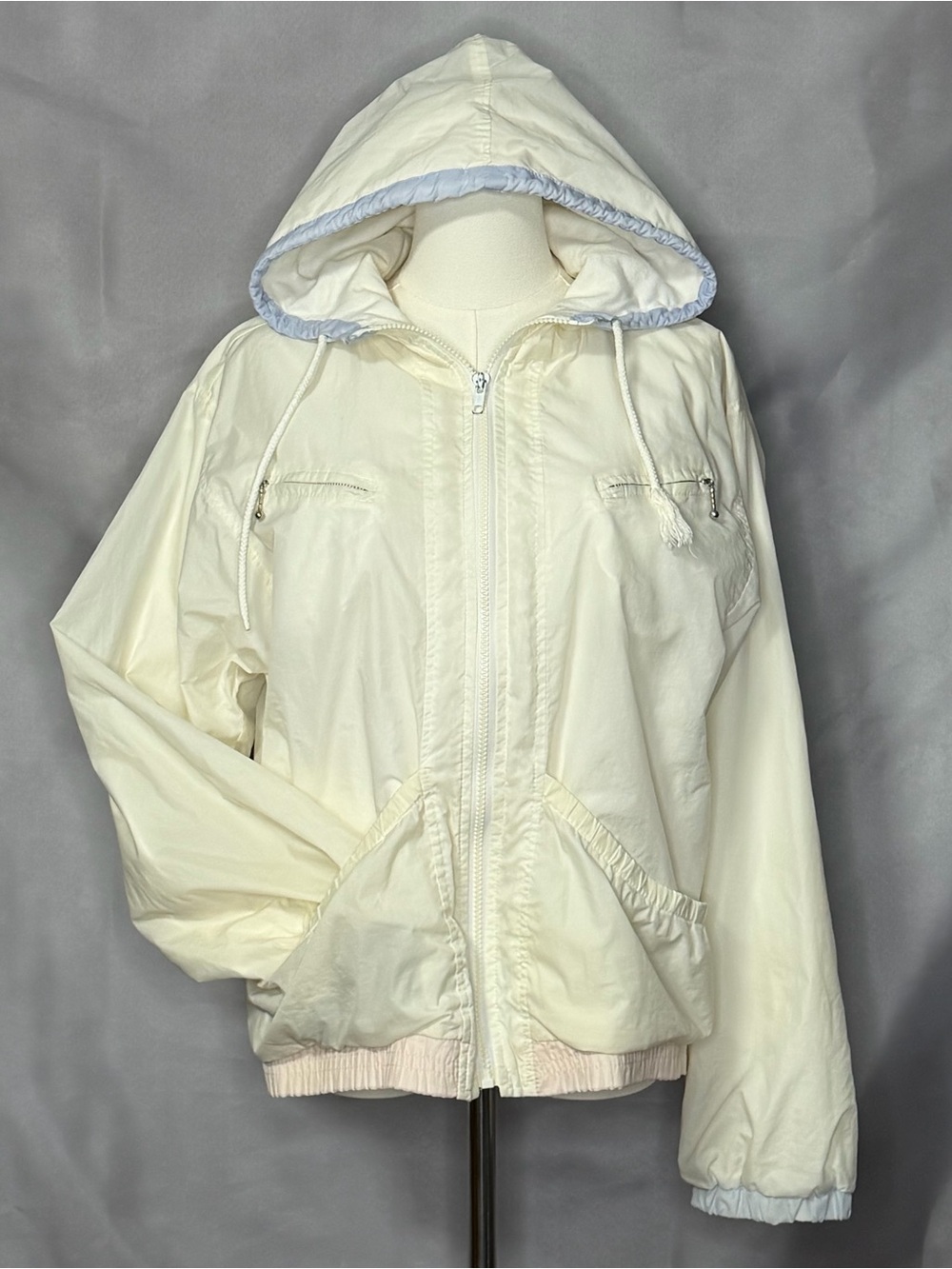 Andy Johns Nylon Hooded Windbreaker Jacket 80s Vintage